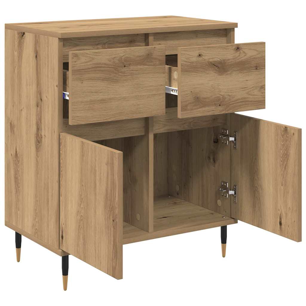 Sideboard Artisan-Eiche 60 x 35 x 70 cm Verbundholz und Eisen