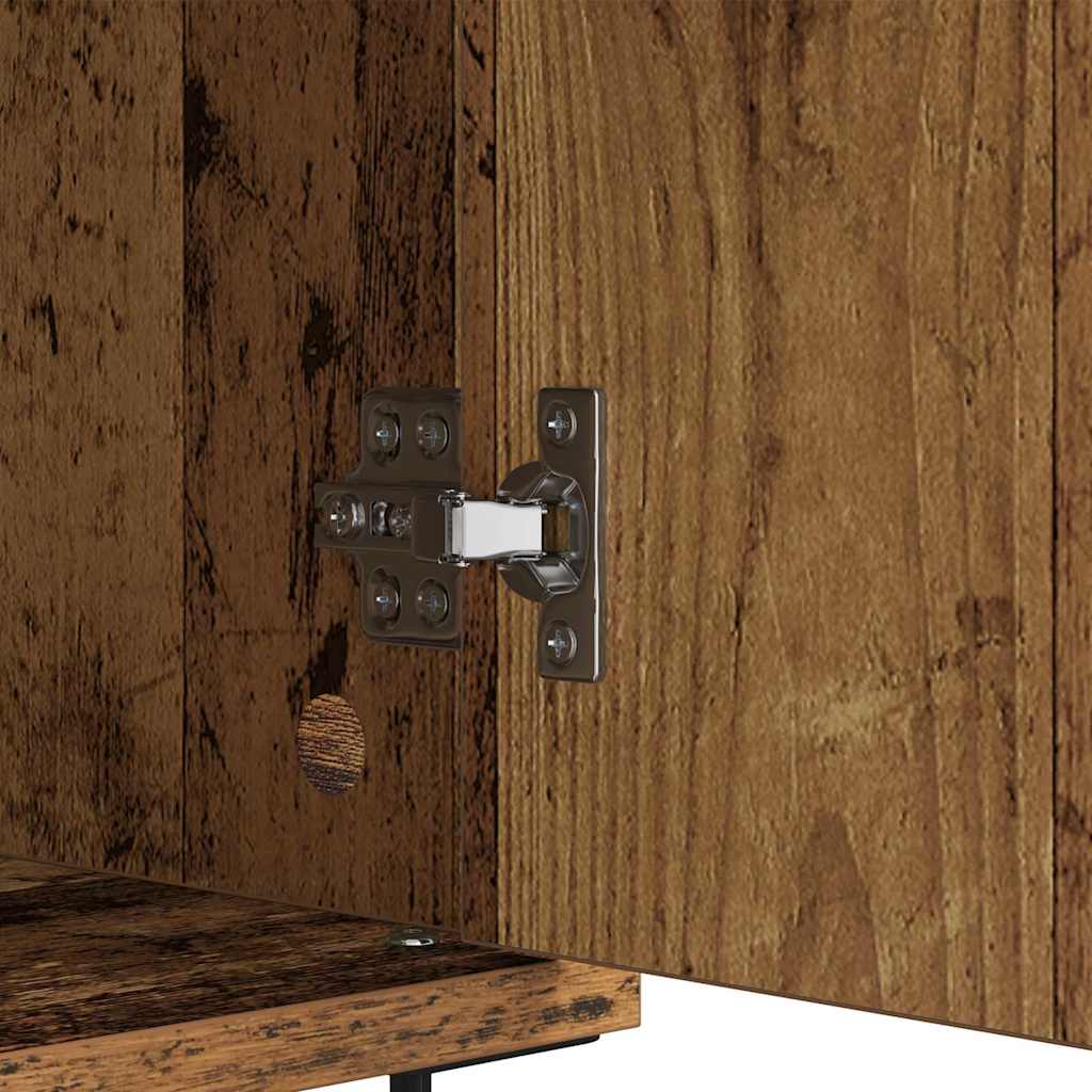 Sideboard Altholz 60 x 35 x 70 cm Verbundholz und Eisen