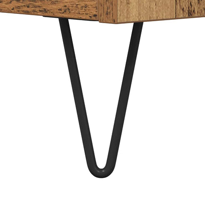 Sideboard Altholz 60 x 35 x 70 cm Verbundholz und Eisen