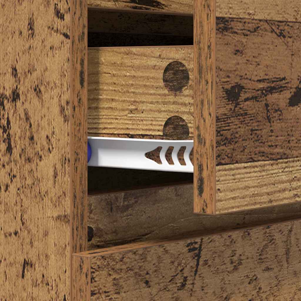 Sideboard Altholz 60 x 35 x 70 cm Verbundholz und Eisen