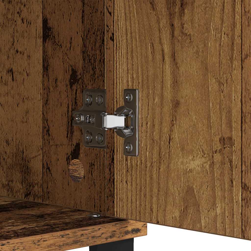 Sideboard Altholz 60 x 35 x 70 cm Verbundholz und Eisen