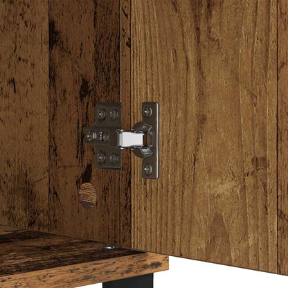 Sideboard Altholz 60 x 35 x 70 cm Verbundholz und Eisen