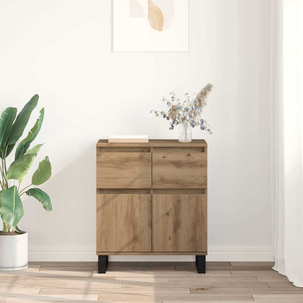 Sideboard Artisan-Eiche 60 x 35 x 70 cm Verbundholz und Eisen