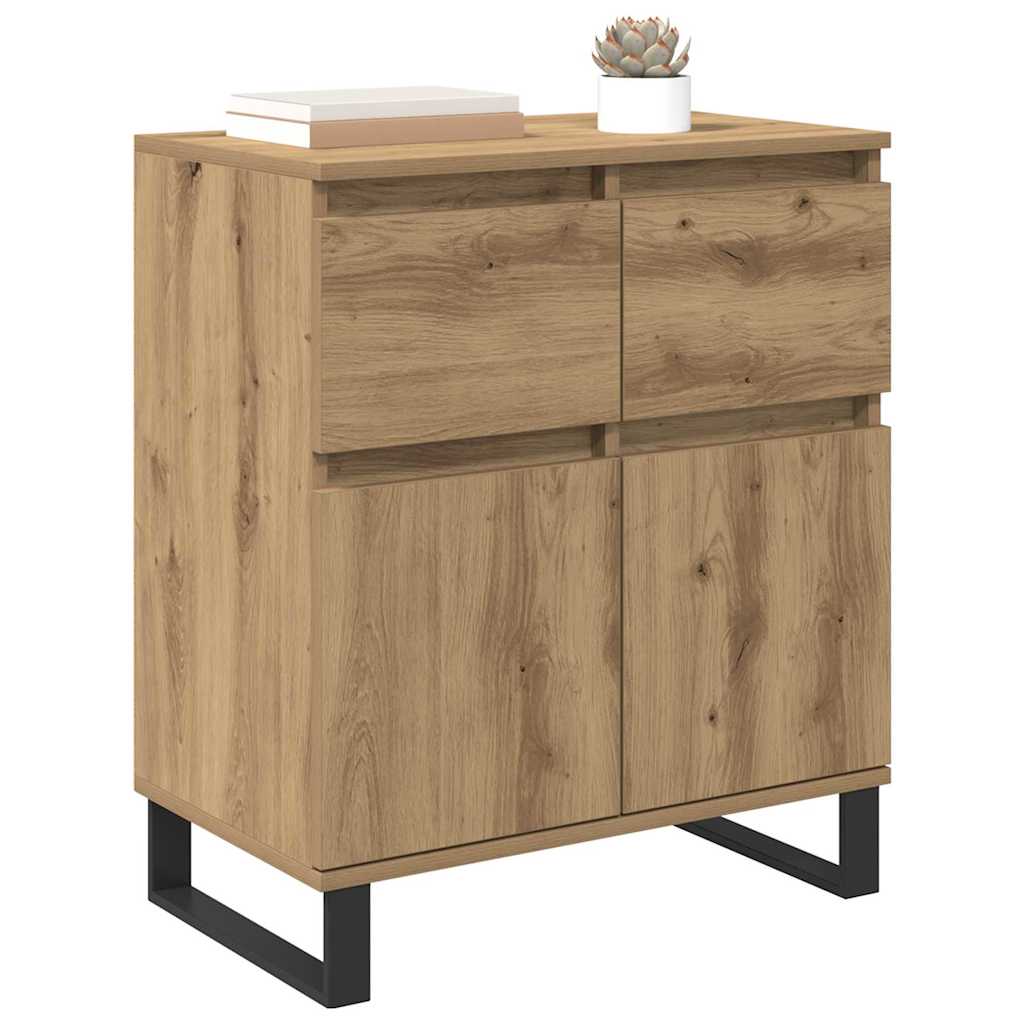 Sideboard Artisan-Eiche 60 x 35 x 70 cm Verbundholz und Eisen