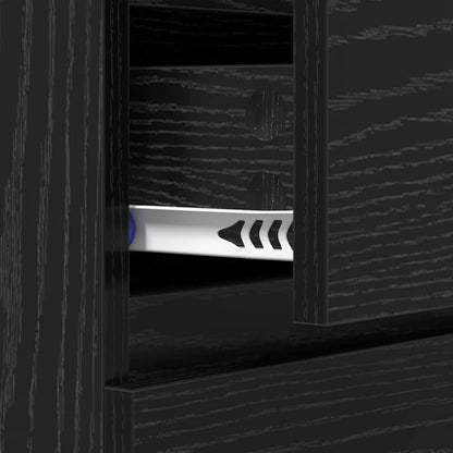 Sideboard mit Schubladen Schwarz Eichen-Optik 60 x 35 x 70 cm