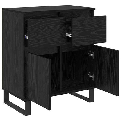 Sideboard mit Schubladen Schwarz Eichen-Optik 60 x 35 x 70 cm