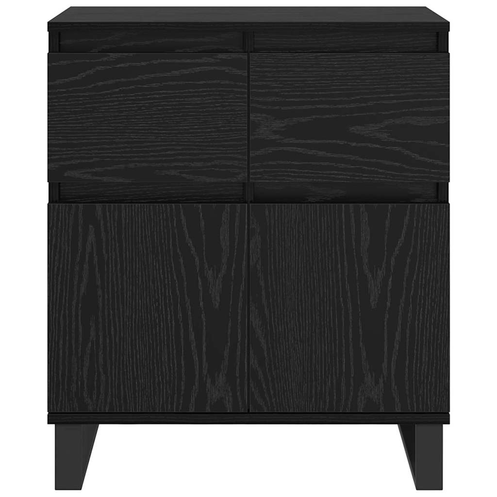 Sideboard mit Schubladen Schwarz Eichen-Optik 60 x 35 x 70 cm