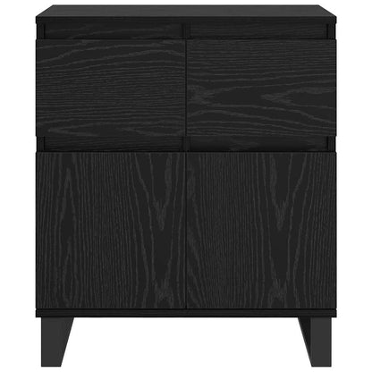 Sideboard mit Schubladen Schwarz Eichen-Optik 60 x 35 x 70 cm