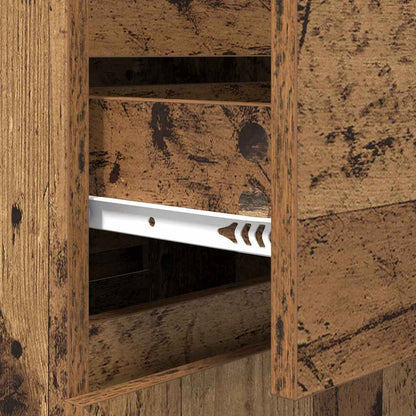 Sideboard Altholz 40 x 35 x 70 cm Verbundholz und Eisen