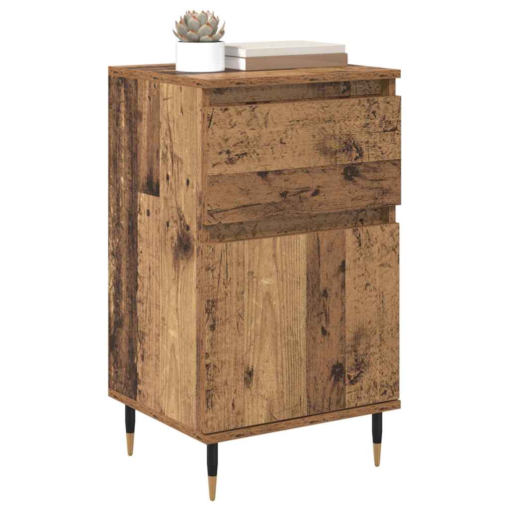 Sideboard Altholz 40 x 35 x 70 cm Verbundholz und Eisen