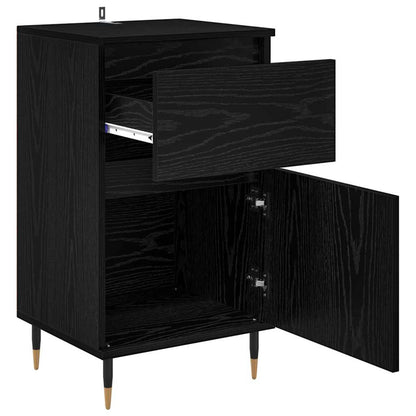 Sideboard mit Schubladen Schwarz Eichen-Optik 40 x 35 x 70 cm