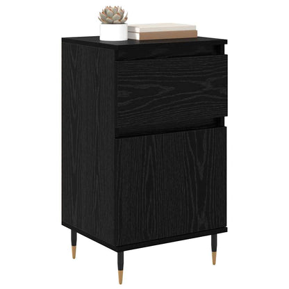 Sideboard mit Schubladen Schwarz Eichen-Optik 40 x 35 x 70 cm