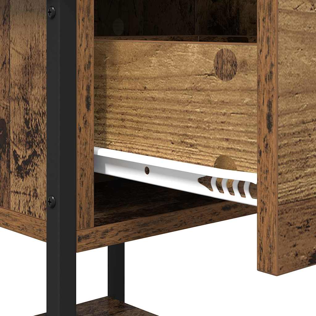 Nachttisch 2 pcs Altholz 34 x 35,5 x 45 cm Holzwerkstoff