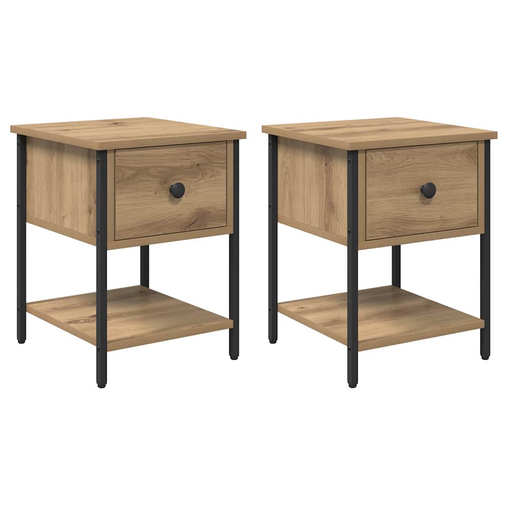 Nachttisch 2 pcs Artisan-Eiche 34 x 35,5 x 45 cm Holzwerkstoff