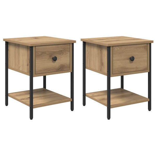 Nachttisch 2 pcs Artisan-Eiche 34 x 35,5 x 45 cm Holzwerkstoff