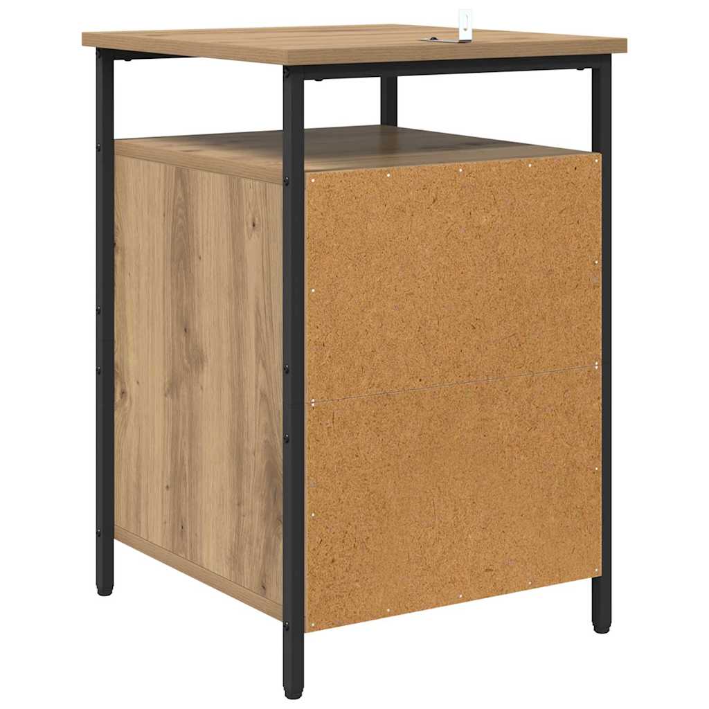 Nachttisch 2 pcs Artisan-Eiche 40 x 42 x 60cm Holzwerkstoff