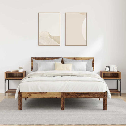 Nachttisch 2 pcs Altholz 40 x 40 x 50 cm Holzwerkstoff