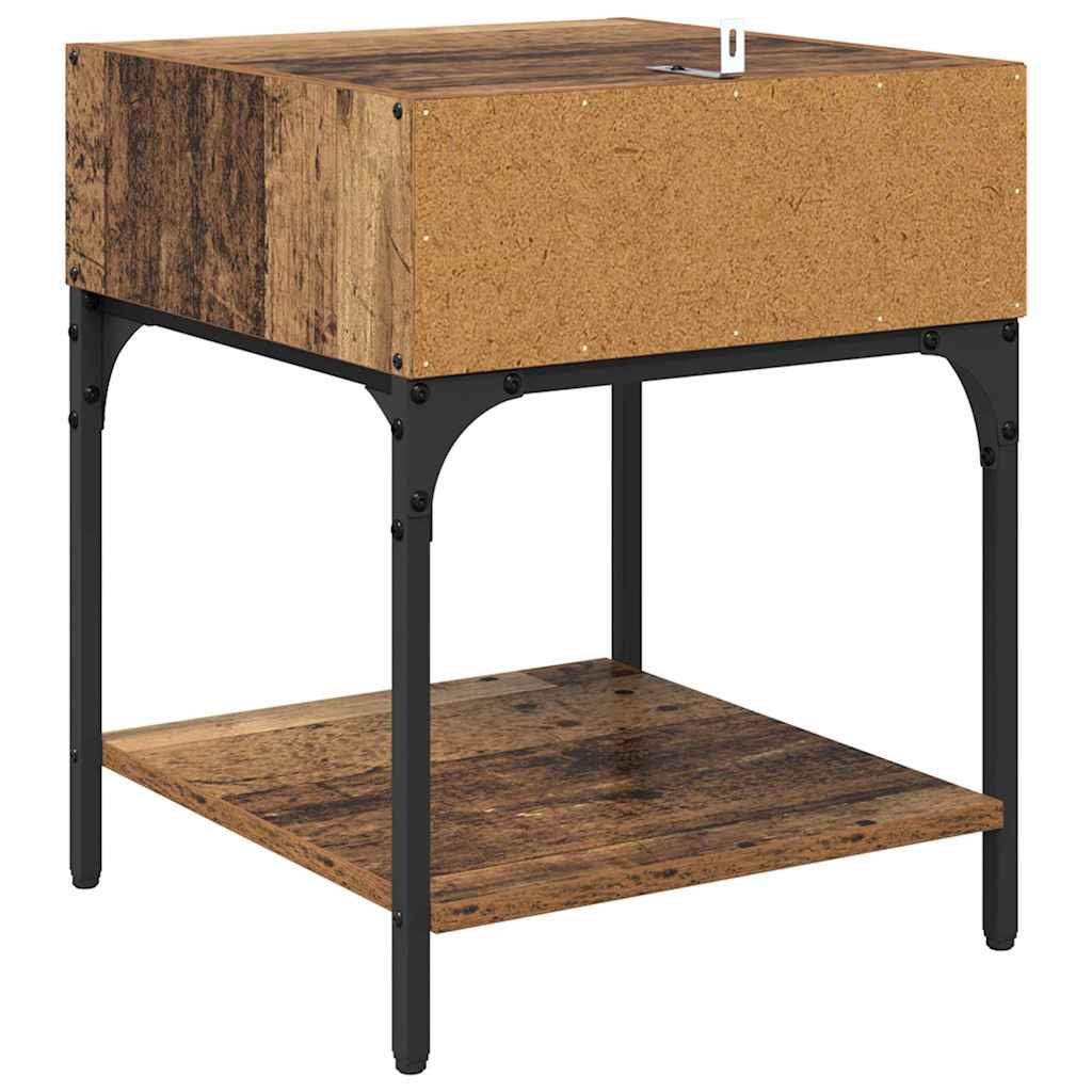 Nachttisch 2 pcs Altholz 40 x 40 x 50 cm Holzwerkstoff