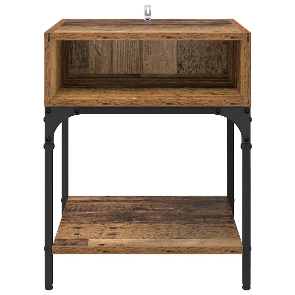 Nachttisch 2 pcs Altholz 40 x 40 x 50 cm Holzwerkstoff