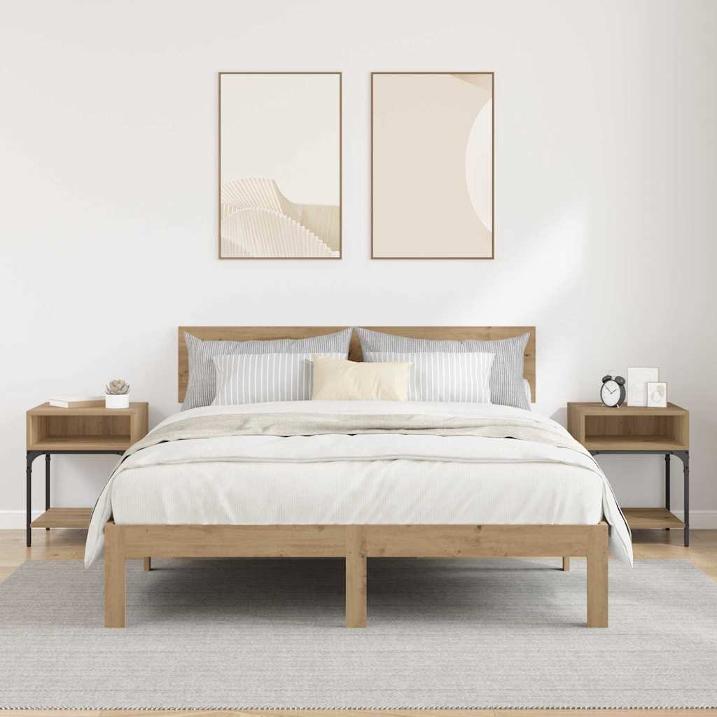 Nachttisch 2 pcs Artisan-Eiche 40 x 40 x 50 cm Holzwerkstoff