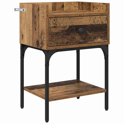 Nachttisch 2 pcs Altholz 40 x 29 x 60 cm Holzwerkstoff