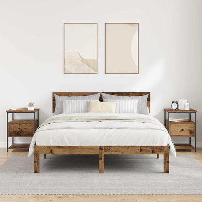 Nachttisch 2 pcs Altholz 40 x 42 x 56 cm Holzwerkstoff