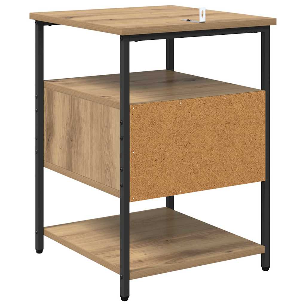 Nachttisch 2 pcs Eiche handwerklich 40 x 42 x 56 cm