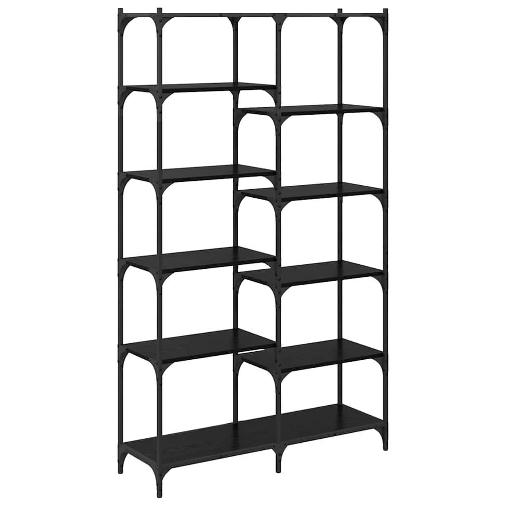 Regal Schwarz Eichen-Optik 100 x 32 x 170 cm Holzwerkstoff