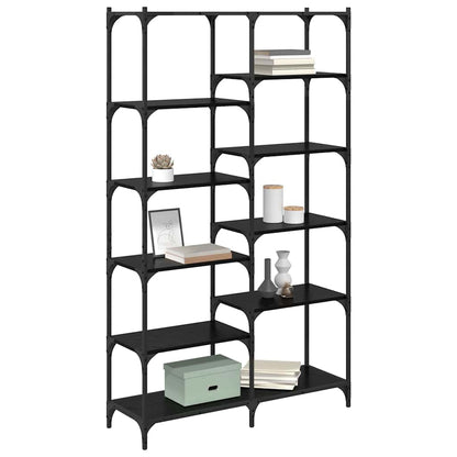 Regal Schwarz Eichen-Optik 100 x 32 x 170 cm Holzwerkstoff