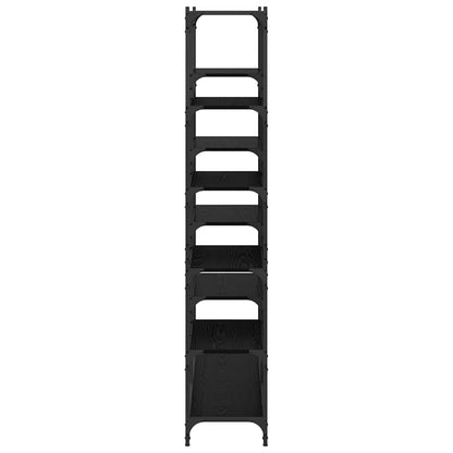 Regal Schwarz Eichen-Optik 100 x 32 x 170 cm Holzwerkstoff