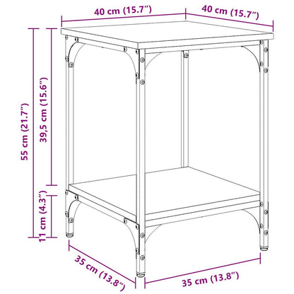 Couchtisch Artisan-Eiche 40 x 40 x 55 cm Holzwerkstoff
