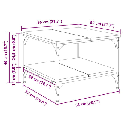 Couchtisch Altholz 55 x 55 x 40 cm Holzwerkstoff