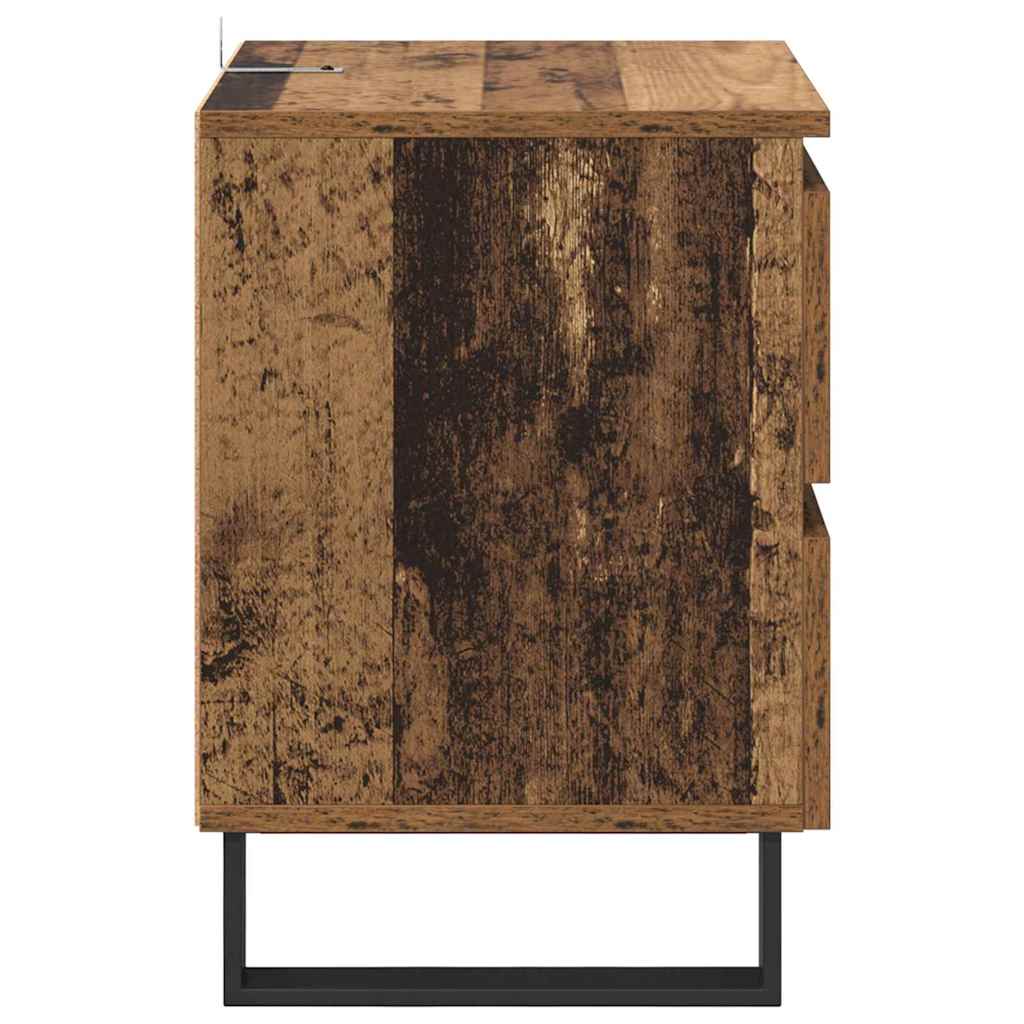 Nachttisch 2 pcs Altholz 40 x 35 x 50 cm Holzwerkstoff