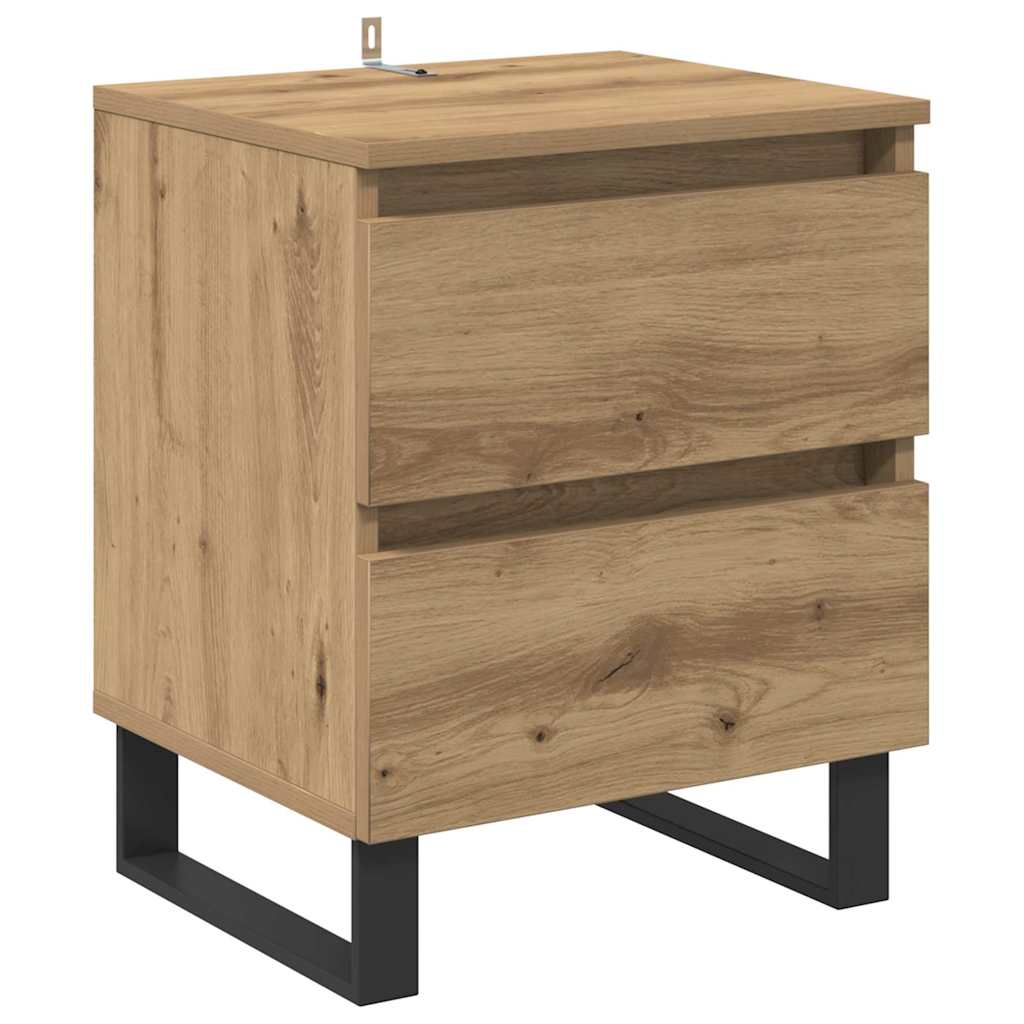 Nachttisch 2 pcs Artisan-Eiche 40 x 35 x 50 cm Holzwerkstoff