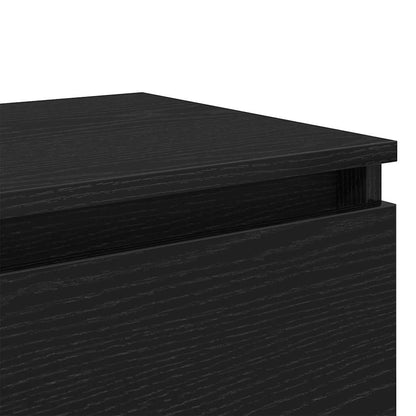 Nachttisch 2 pcs Schwarz Eichen-Optik 40 x 35 x 50 cm
