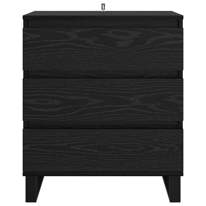 Sideboard Schwarz Eichen-Optik 60 x 35 x 70 cm Holzwerkstoff