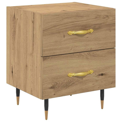 Nachttisch 2 pcs Eiche handwerklich 40 x 35 x 47,5 cm
