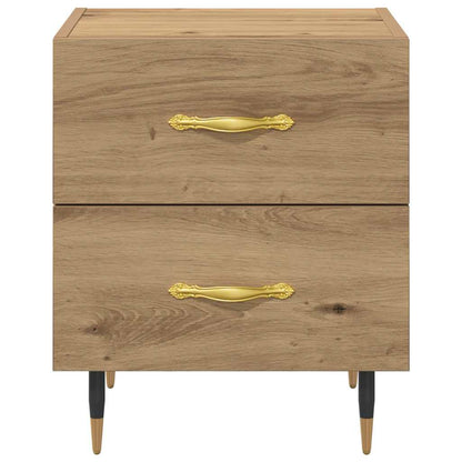 Nachttisch 2 pcs Eiche handwerklich 40 x 35 x 47,5 cm