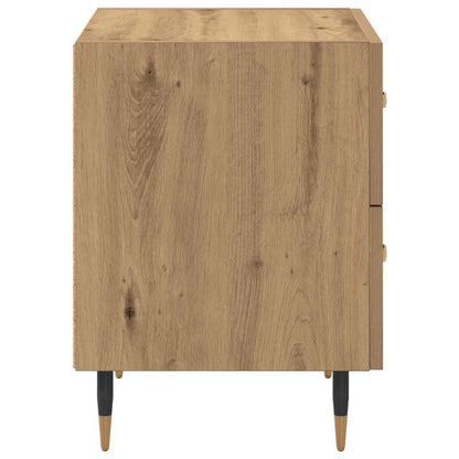 Nachttisch 2 pcs Eiche handwerklich 40 x 35 x 47,5 cm