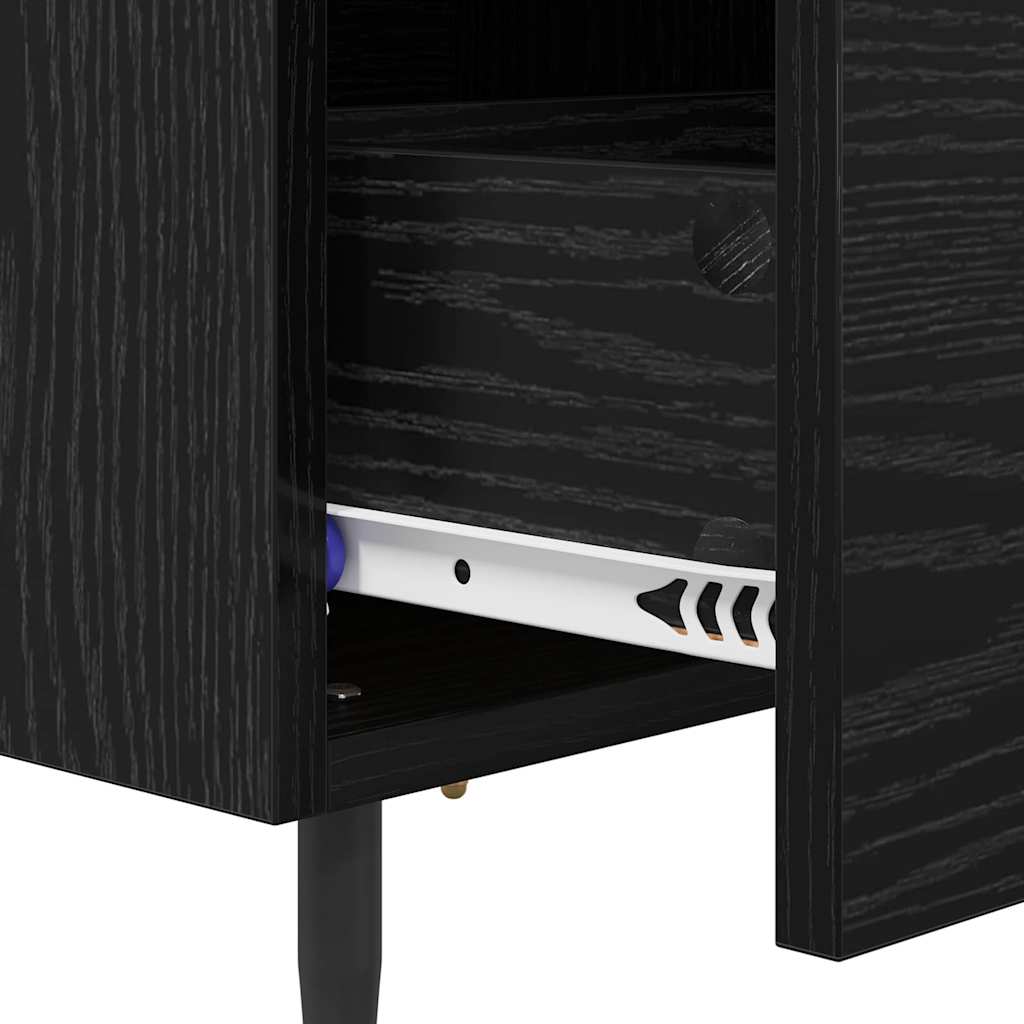 Nachttisch 2 pcs Schwarze Eiche 40 x 35 x 47,5 cm Holzwerkstoff