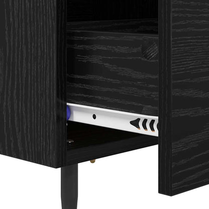 Nachttisch 2 pcs Schwarze Eiche 40 x 35 x 47,5 cm Holzwerkstoff