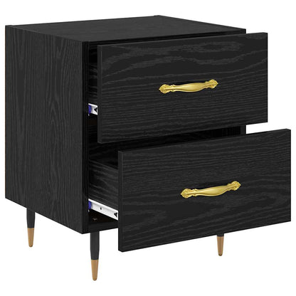 Nachttisch 2 pcs Schwarze Eiche 40 x 35 x 47,5 cm Holzwerkstoff