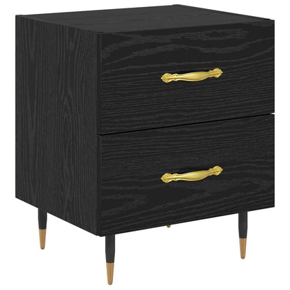 Nachttisch 2 pcs Schwarze Eiche 40 x 35 x 47,5 cm Holzwerkstoff