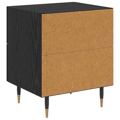 Nachttisch 2 pcs Schwarze Eiche 40 x 35 x 47,5 cm Holzwerkstoff