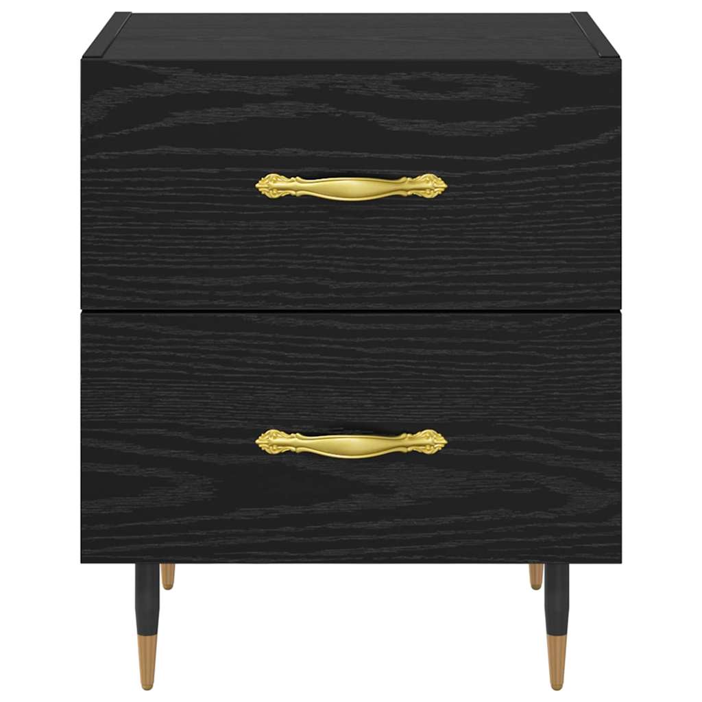 Nachttisch 2 pcs Schwarze Eiche 40 x 35 x 47,5 cm Holzwerkstoff
