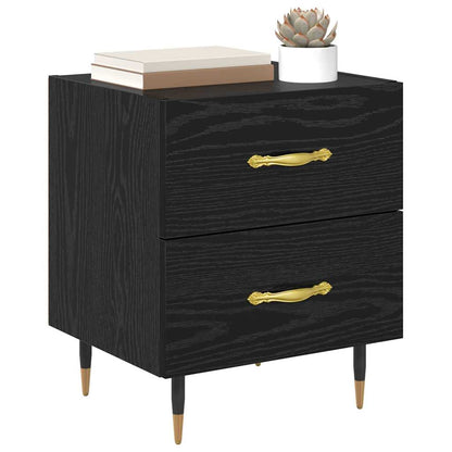 Nachttisch 2 pcs Schwarze Eiche 40 x 35 x 47,5 cm Holzwerkstoff