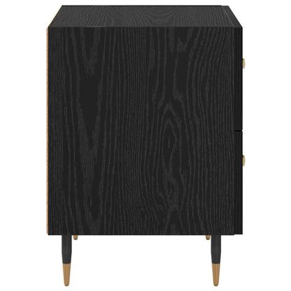 Nachttisch 2 pcs Schwarze Eiche 40 x 35 x 47,5 cm Holzwerkstoff