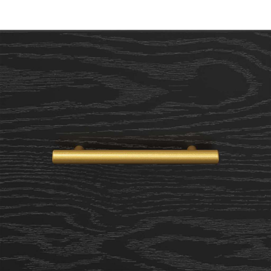 Nachttisch 2 pcs Schwarz Eichen-Optik 40 x 35 x 47,5 cm