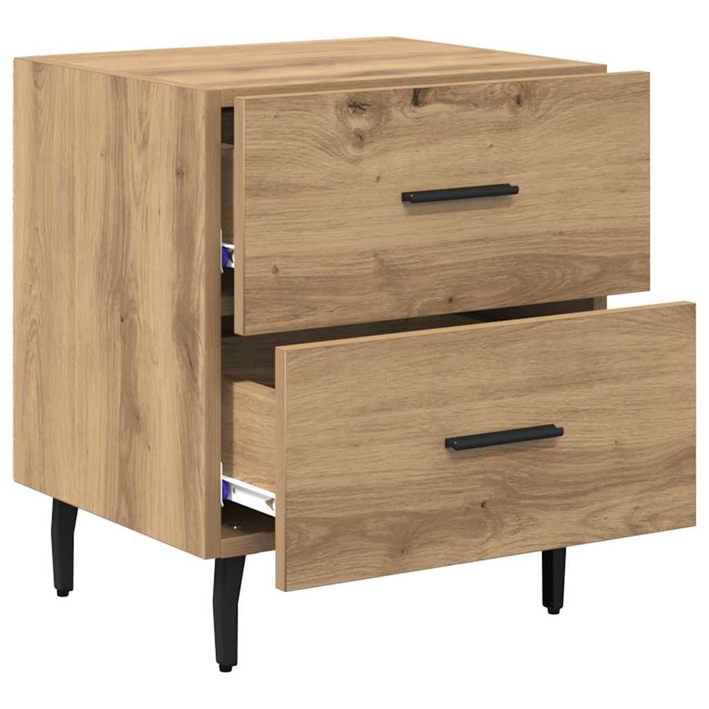 Nachttisch Eiche handwerklich 40 x 35 x 47,5 cm Holzwerkstoff