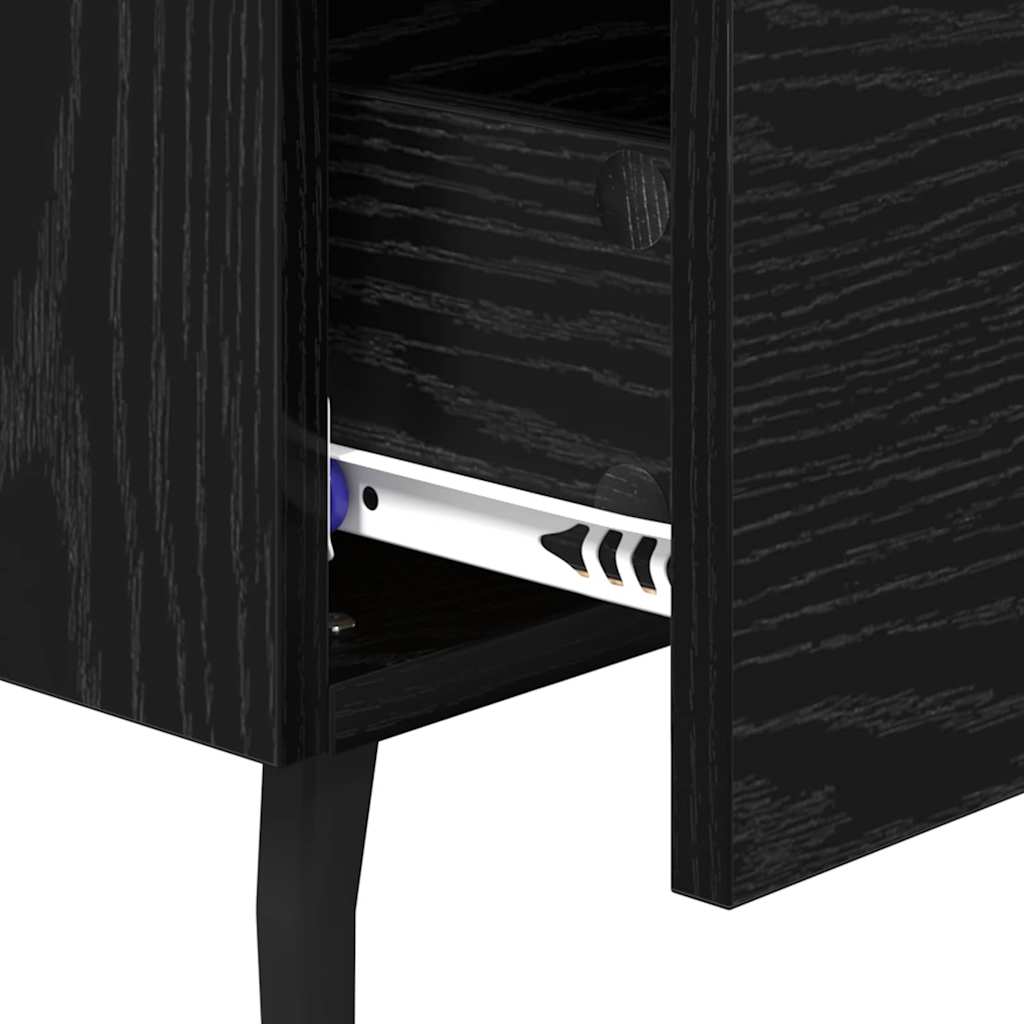 Nachttisch 2 pcs Schwarze Eiche 40 x 35 x 47,5 cm Holzwerkstoff